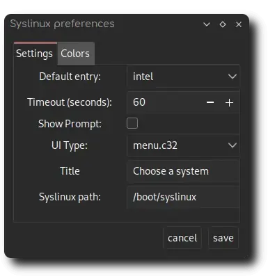 Syslinux Customizer image